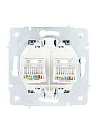 Розетка комп'ютерна 2-я LEZARD VESNA сіра (10 шт./120 шт.), фото 3