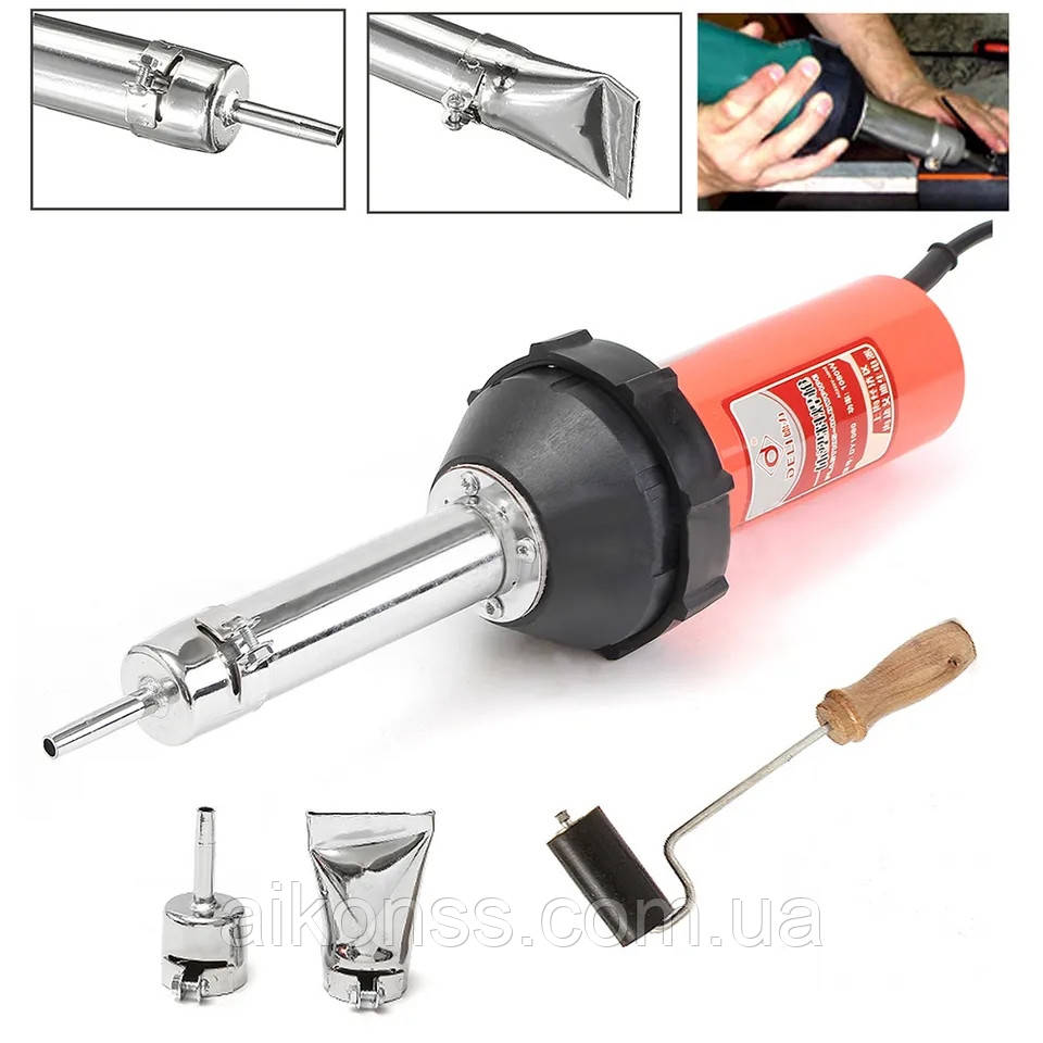 Профессиональный Фен для Пайки Пластика DSH-1080W 220V + Две Насадки ...