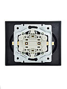 Розетка подвійна с/з ПБТ LEZARD VESNA чорна (10 шт./120 шт.), фото 4