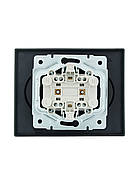 Розетка подвійна б/з ПБТ LEZARD VESNA чорна (10 шт./120 шт.), фото 4