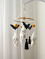 Мобиль на кроватку для младенцев WoollyFox "Веселые привидения"