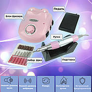 Набір для Манікюру Техніка для Апаратного Манікюру Фрезер zs 603 (45.000 65 Вт) Витяжка 80 Вт Лампа Sun 48 Вт, фото 3