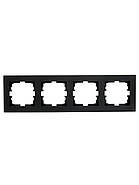 Рамка 4-тя горизонтальна LEZARD VESNA чорна (10 шт./120 шт.), фото 3