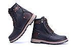Чоловічі зимові шкіряні черевики ZG Black Flotar Military Style, фото 3