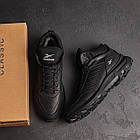 Чоловічі зимові шкіряні черевики Reebok Classic Black, фото 6
