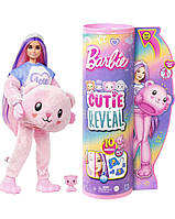 Лялька-сюрприз Barbie Cutie Reveal Ведмедик Тедді Змінює колір Шарнірна з 10 сюрпризами (HHG18/HHG20)