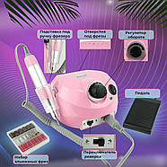 Фрезер для манікюра Nail Master ZS-601 65W 45000об (машина для нігтів, шліфування лака, makeup, насадки фрези), фото 4