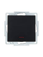 Вимикач з підсвіткою LEZARD VESNA чорний (10 шт./120 шт.) (без рамки), фото 2