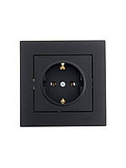 Розетка з/з ПБТ LEZARD VESNA чорна (10 шт./120 шт.) (без рамки), фото 4