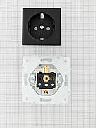 Розетка з/з ПБТ LEZARD VESNA чорна (10 шт./120 шт.) (без рамки), фото 5