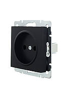 Розетка б/з ПБТ LEZARD VESNA чорна (10 шт./120 шт.) (без рамки), фото 2