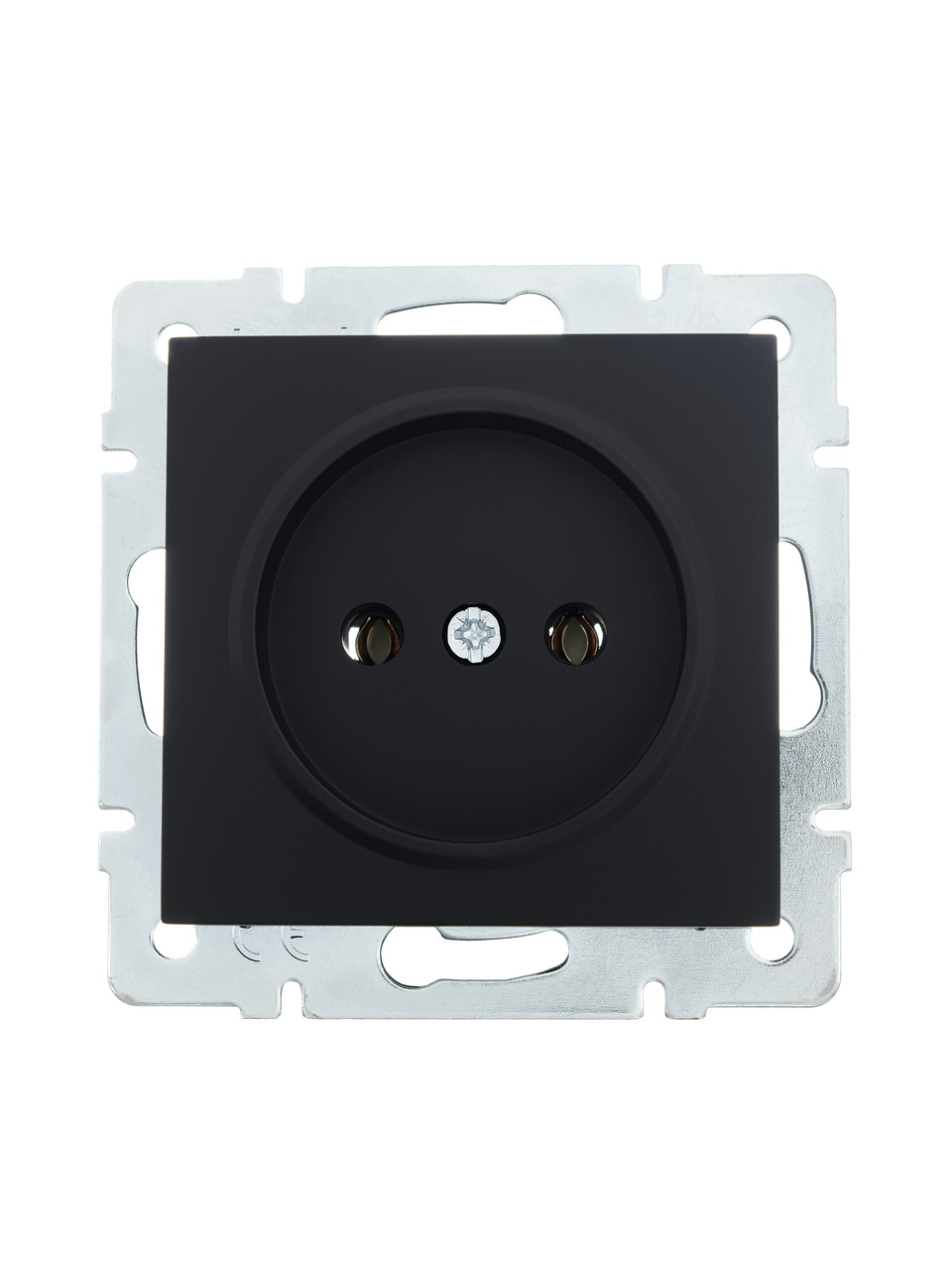 Розетка б/з ПБТ LEZARD VESNA чорна (10 шт./120 шт.) (без рамки), фото 1