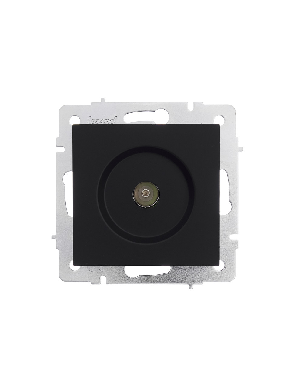 Розетка ТВ прохідна LEZARD VESNA чорна (10 шт./120 шт.) (без рамки), фото 1