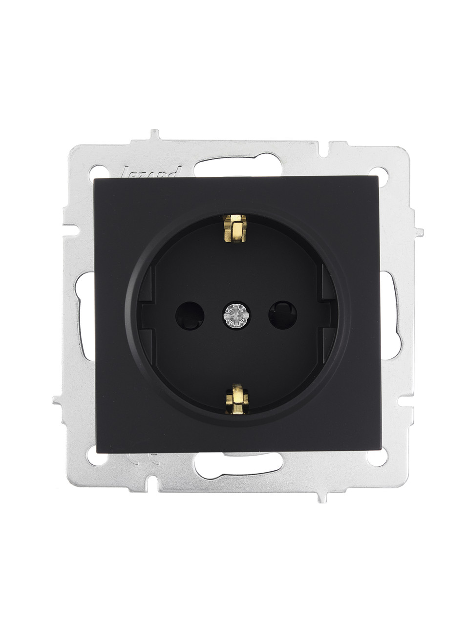 Розетка із захистом від дітей ПБТ LEZARD VESNA чорна (10 шт./120 шт.) (без рамки), фото 1