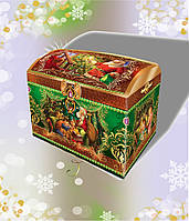 Новогодняя коробка "Сундук" 24-16