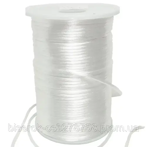 Шнур корсетный (сатиновый, шелковый ) 2.5 мм белый (ID#1929324372 ...