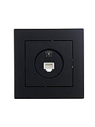 Розетка комп'ютерна LEZARD VESNA чорна (10 шт./120 шт.) (без рамки), фото 2