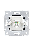 Розетка комп'ютерна LEZARD VESNA чорна (10 шт./120 шт.) (без рамки), фото 3