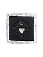 Розетка комп'ютерна LEZARD VESNA чорна (10 шт./120 шт.) (без рамки), фото 4