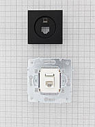 Розетка комп'ютерна LEZARD VESNA чорна (10 шт./120 шт.) (без рамки), фото 5