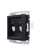 Розетка комп'ютерна 2-я LEZARD VESNA чорна (10 шт./120 шт.), фото 2