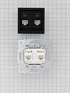 Розетка комп'ютерна 2-я LEZARD VESNA чорна (10 шт./120 шт.), фото 5