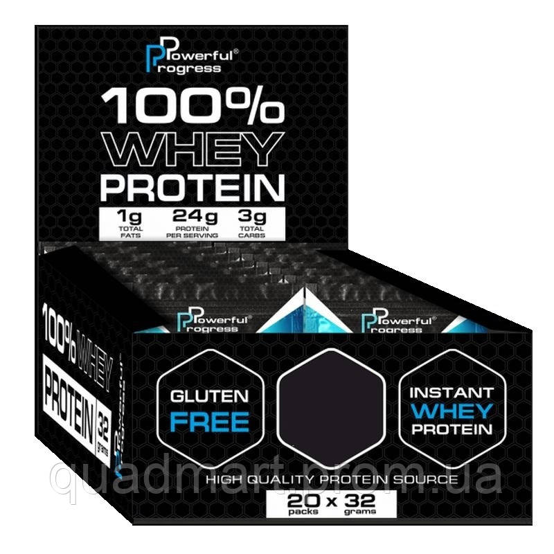 Протеин Powerful Progress 100% Whey Protein MEGA BOX 20 х 32 g Vanilla QM, код: 7605800 - фото 1 - id-p1929313068