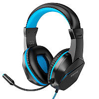 Наушники Borofone игровые проводные с микрофоном Phantom BO104 Black / Blue