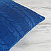 Чохол для подушки в'язаний Ohaina коси 40x40 Indigo, фото 3