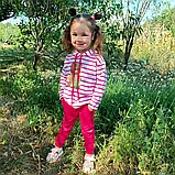 Яскравий костюм на дівчинку худі та штани двонитки Розміри 92, 98, 116, фото 4