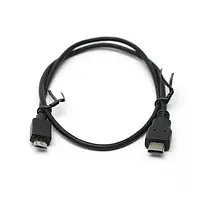 Дата-кабель PowerPlant KD00AS1259 0.3m USB type C (тато) - microUSB (тато) Black