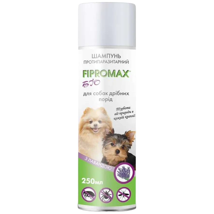 Фото - Косметика для собаки Шампунь FIPROMAX БиО противопаразитарный для собак мелких пород с лавандой