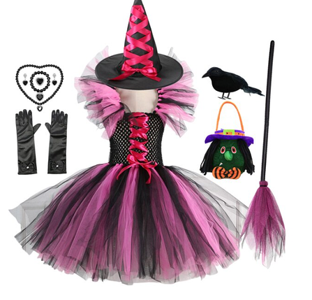 Дитячий костюм Відьмочка Гелловін (120-130) ABC Halloween, фото 1