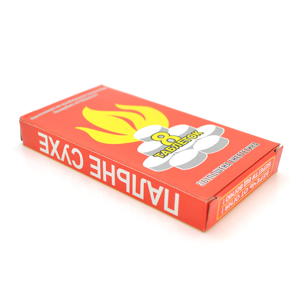 Сухий спирт, 8 шт. у пачці, ціна за 10 пачок (80 шт.)