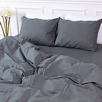 Комплект постельного белья Бязь голд Полуторный Однотонный Темно-серый