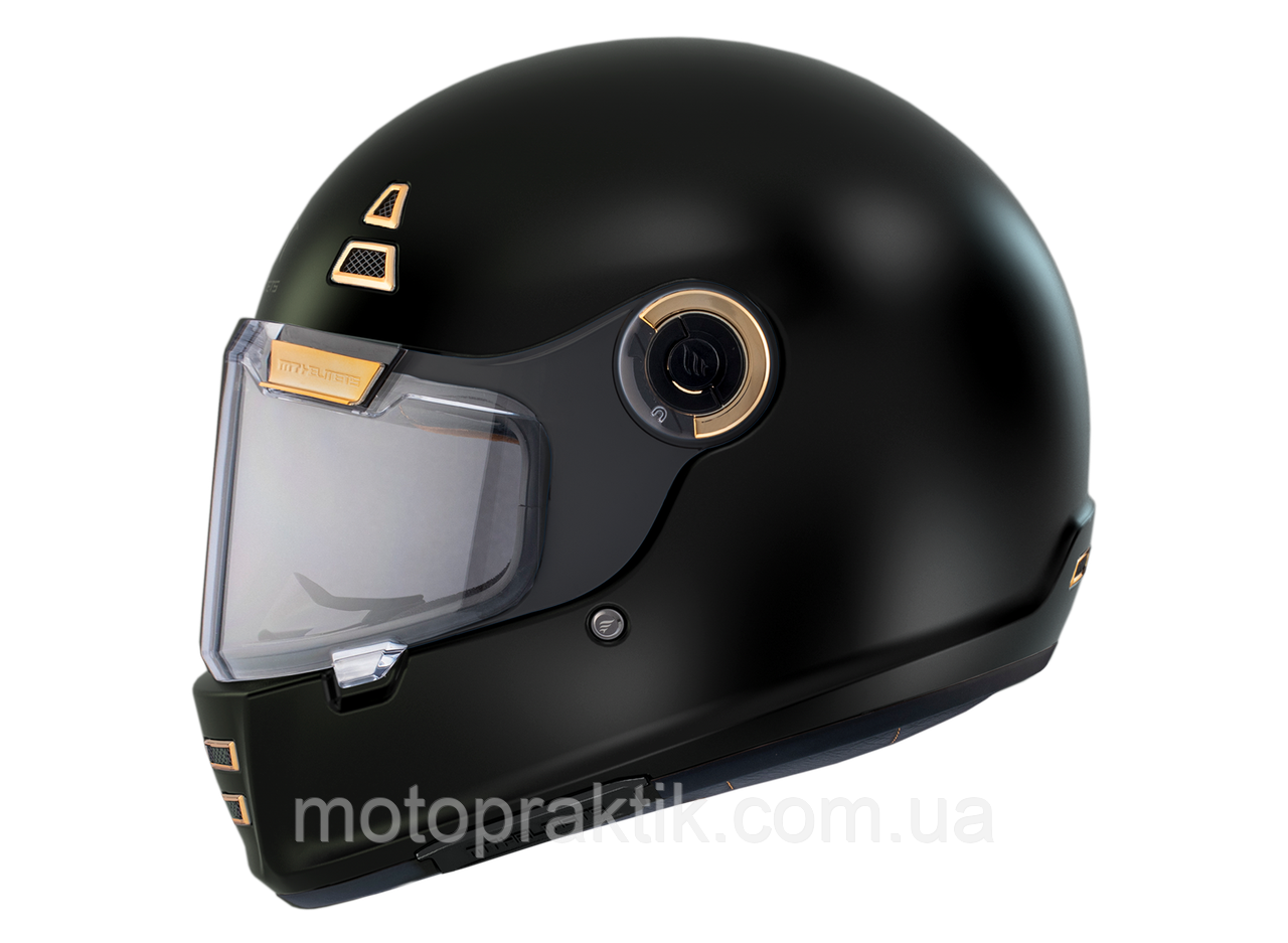 MT Jarama Solid A1 Matt Black, XS Мотошолом інтеграл