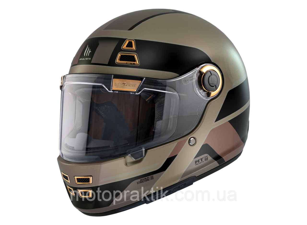 MT Jarama 68TH C9 Matt Gold, XS Мотошолом інтеграл