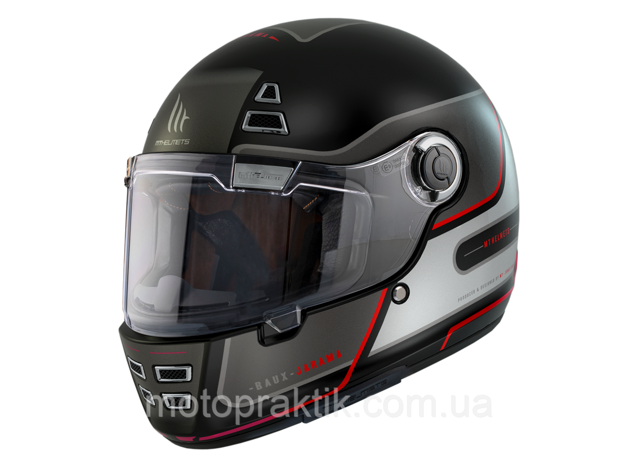 MT Jarama Baux E15 Matt Black/Gray, XS Мотошолом інтеграл