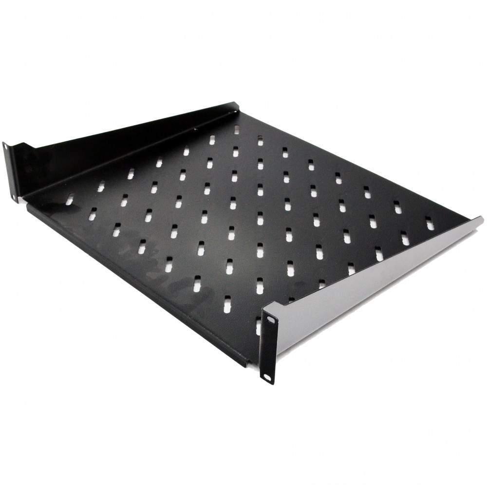 Полиця консольна 400мм, 2U, чорна, фото 1