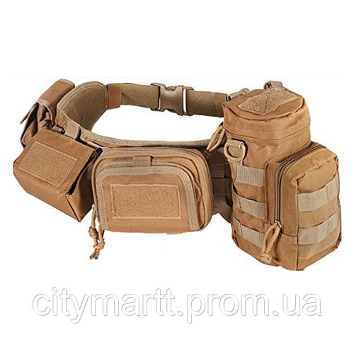 Купить Комфортный военный боевой ремень с карманами YAKEDA MOLLE Heavy ...