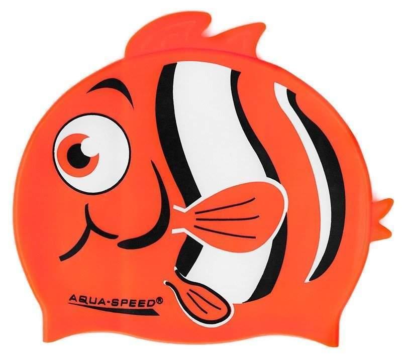 Шапка для плавання Aqua Speed ZOO NEMO 5758 помаранчева рибка дит OSFM (115-75-nemo)