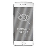 Анти-шпион защитное стекло 5D Privacy Full Glue для Apple iPhone 6 Белый IP, код: 1499433
