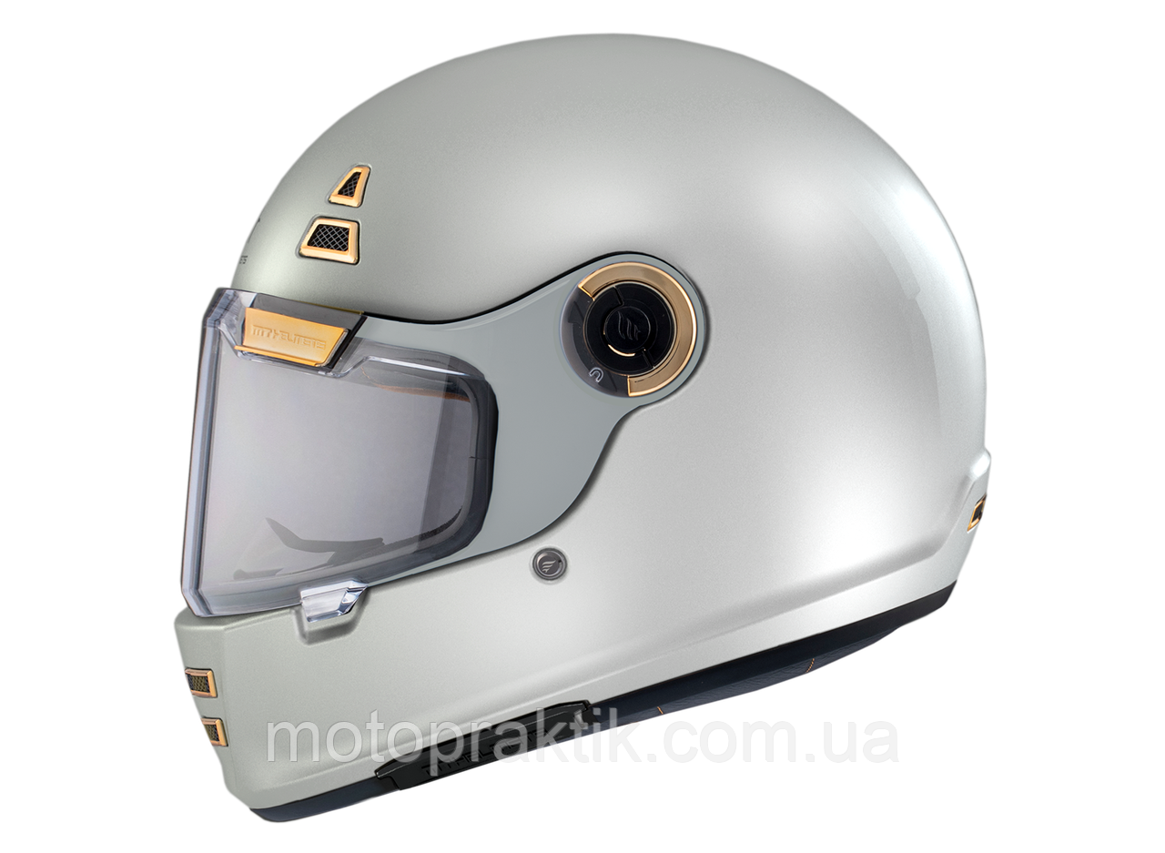 MT Jarama Solid A0 Gloss White, XS Мотошолом інтеграл
