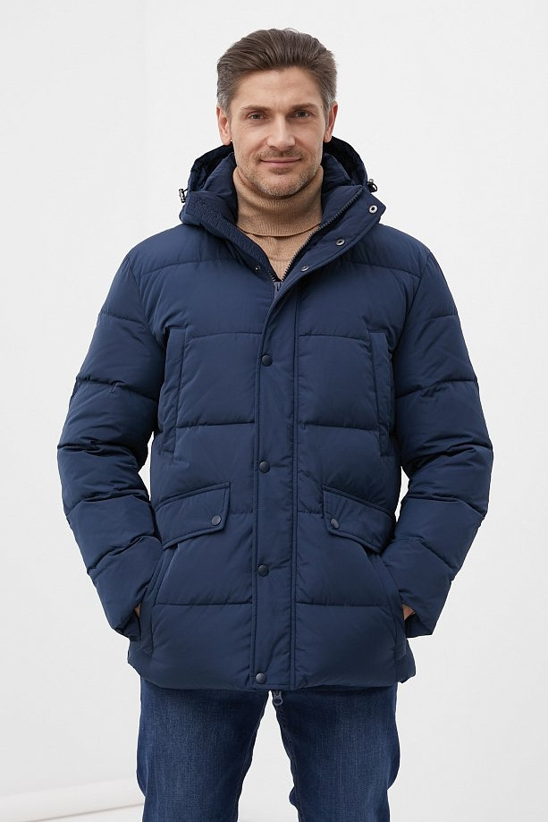 Зимова чоловіча куртка Finn Flare FWB26061-101 Down Fill синя 2XL