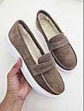 Жіночі зимові лофери на низькому ходу з 34 по 42 розміри, фото 4