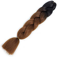 Женские накладные волосы Хвост шиньон 60 см Синтетика Брюнет -Тёмно-Кор.
