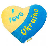 Подушка-сердечко "I love Ukraine" [tsi142862-ТSІ]