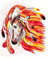 Картина по номерам "Огненная лошадь" укр [tsi138550-TCI]