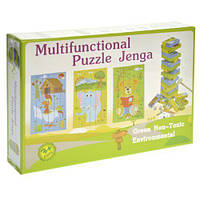 Дерев'яна джанга-пазл "Multifunctional Puzzle Jenga" (англ) [tsi202732-ТSІ]