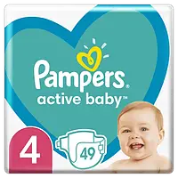 Підгузки на липучках Pampers Active Baby 4 (9-14 кг), 49 шт.